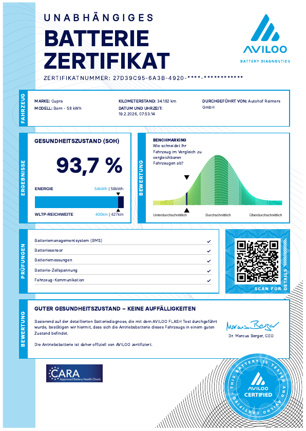 CUPRA - BORN Kam. Sportp. Virtual ACC DynLicht KlimaA LM_12